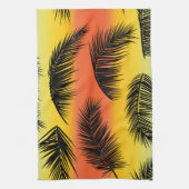 Palm Tree Blätter: nahtloses Muster. Geschirrtuch (Vertikal)