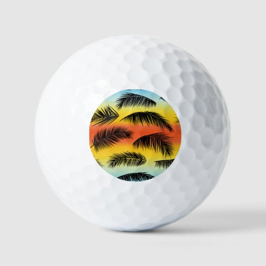 Palm Tree Blätter: nahtloses Muster. Golfball (Vorderseite)