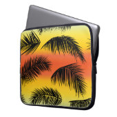 Palm Tree Blätter: nahtloses Muster. Laptopschutzhülle (Vorderseite Links)