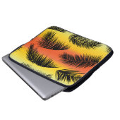 Palm Tree Blätter: nahtloses Muster. Laptopschutzhülle (Vorne Knopf)