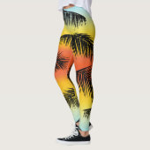 Palm Tree Blätter: nahtloses Muster. Leggings (Links)