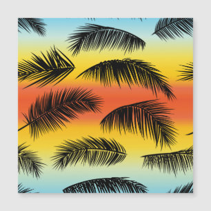 Palm Tree Blätter: nahtloses Muster. Magnetkarte