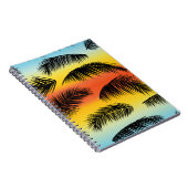 Palm Tree Blätter: nahtloses Muster. Notizblock (Rechte Seite)