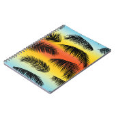 Palm Tree Blätter: nahtloses Muster. Notizblock (Linke Seite)