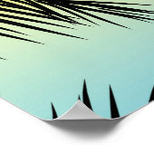 Palm Tree Blätter: nahtloses Muster. Poster (Ecke)