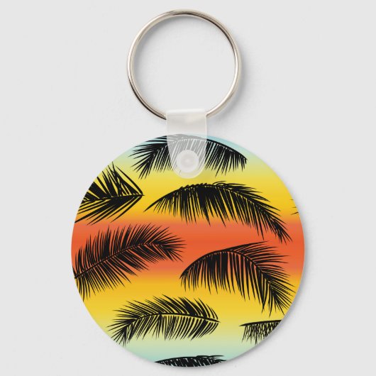 Palm Tree Blätter: nahtloses Muster. Schlüsselanhänger (Vorderseite)