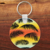 Palm Tree Blätter: nahtloses Muster. Schlüsselanhänger (Rückseite)