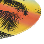 Palm Tree Blätter: nahtloses Muster. Schneidebrett (Ecke)