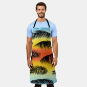Palm Tree Blätter: nahtloses Muster. Schürze (Getragen)