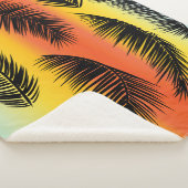Palm Tree Blätter: nahtloses Muster. Sherpadecke (3/4)