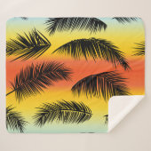 Palm Tree Blätter: nahtloses Muster. Sherpadecke (Vorderseite (Horizontal))
