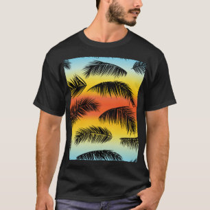 Palm Tree Blätter: nahtloses Muster. T-Shirt