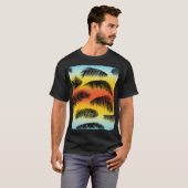 Palm Tree Blätter: nahtloses Muster. T-Shirt (Vorne ganz)