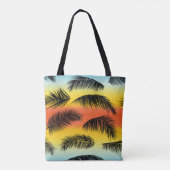 Palm Tree Blätter: nahtloses Muster. Tasche (Rückseite)