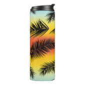Palm Tree Blätter: nahtloses Muster. Thermosbecher (Nach links gedreht)