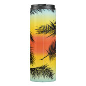 Palm Tree Blätter: nahtloses Muster. Thermosbecher (Rückseite)