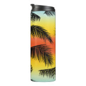 Palm Tree Blätter: nahtloses Muster. Thermosbecher (Nach rechts gedreht)