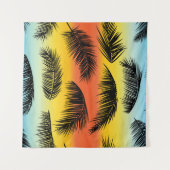 Palm Tree Blätter: nahtloses Muster. Wandteppich (Vorderseite (Horizontal))