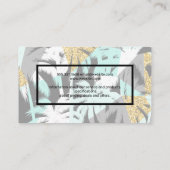 Palm Tree Blätter | Natürliches Muster Visitenkarte (Rückseite)