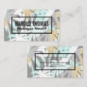 Palm Tree Blätter | Natürliches Muster Visitenkarte (Vorne/Hinten)