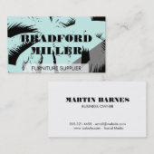 Palm Tree Blätter | Natürliches Muster Visitenkarte (Vorne/Hinten)