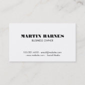 Palm Tree Blätter | Natürliches Muster Visitenkarte (Rückseite)