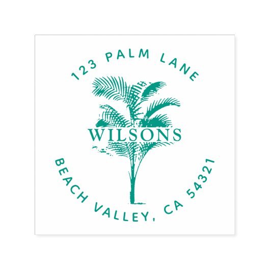 Palm Tree Blätter Permastempel (Design)