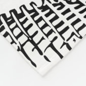 Palm Tree Blätter Schwarz-Weiß Abstraktes Muster Fleecedecke (Ecke)