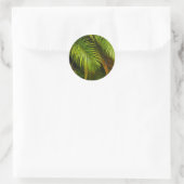Palm Tree Blätter Summer Beach Tropical Wedding Runder Aufkleber (Tasche)
