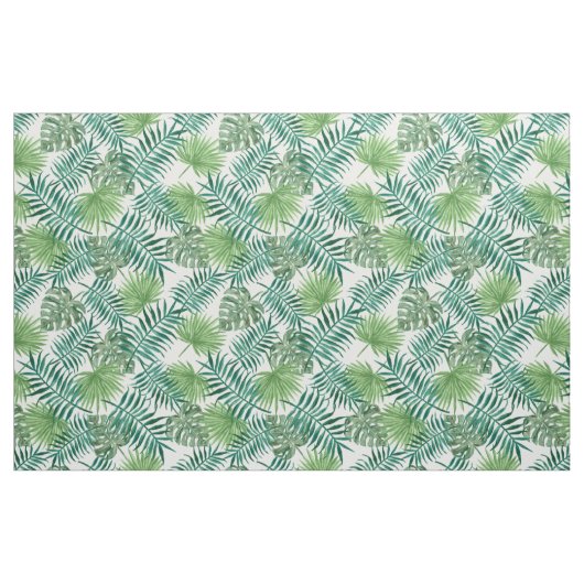 Palm Tree Blätter Tropical Green Pattern Stoff (Fat Quarter (45,7 x 55,9 cm))