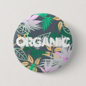 Palm Tree Blätter Tropical Pattern Button Button (Vorderseite)