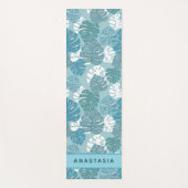 Palm Tree Blätter Tropical Pattern Individuelle Na Yogamatte (Vorderseite)