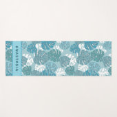Palm Tree Blätter Tropical Pattern Individuelle Na Yogamatte (Vorderseite (Horizontal))