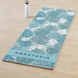 Palm Tree Blätter Tropical Pattern Individuelle Na Yogamatte