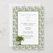 Palm Tree Blätter Tropical Wedding (Vorderseite)