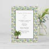 Palm Tree Blätter Tropical Wedding (Stehend Vorderseite)