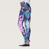 Palm Tree Blätter Tropische Muster Leggings (Links)