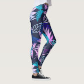 Palm Tree Blätter Tropische Muster Leggings (Rechts)
