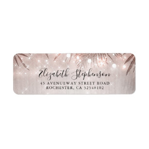 Palm Tree Blätter und String Lights Beach Party