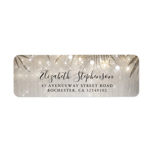 Palm Tree Blätter und String Lights Beach Party (Vorne)