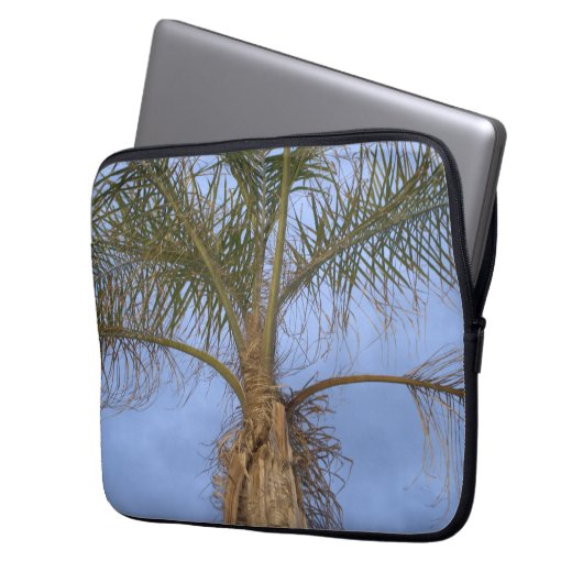 Palm Tree Blue Sky Laptop Sleeve (Vorderseite Links)