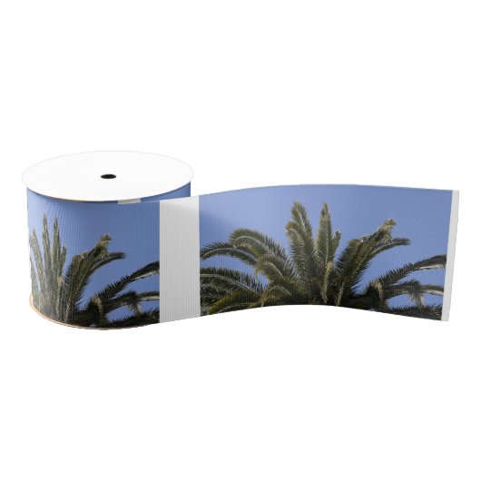Palm Tree Blue Sky Tropical Ripsband (Spule)