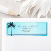 Palm Tree Blue White Sea Elegante Moderner Chic (Insitu)