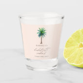 Palm Tree Blush Bachelorette Schnapsglas (Vorderseite)