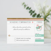 Palm Tree Boarding Pass auf Zypern UAWG Einladung (Stehend Vorderseite)