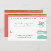 Palm Tree Boarding Pass auf Zypern UAWG Einladung (Vorne/Hinten)