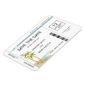 Palm Tree Boarding Pass die Datumsmagnete auf Magnet (Linke Seite)
