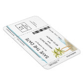 Palm Tree Boarding Pass die Datumsmagnete auf Magnet (Rechte Seite)