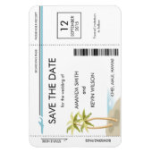 Palm Tree Boarding Pass die Datumsmagnete auf Magnet (Vertikal)