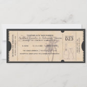 Palm Tree Boarding Pass Wedding Ticket Einladung (Vorderseite)